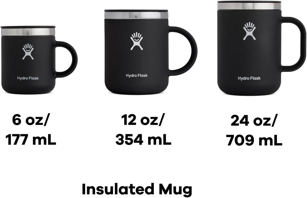imageHydro Flask Coffee Mug Insulated Stainless Steel Non Spill Leak Resistant Travel Mug 12 Oz SandpiperBlack