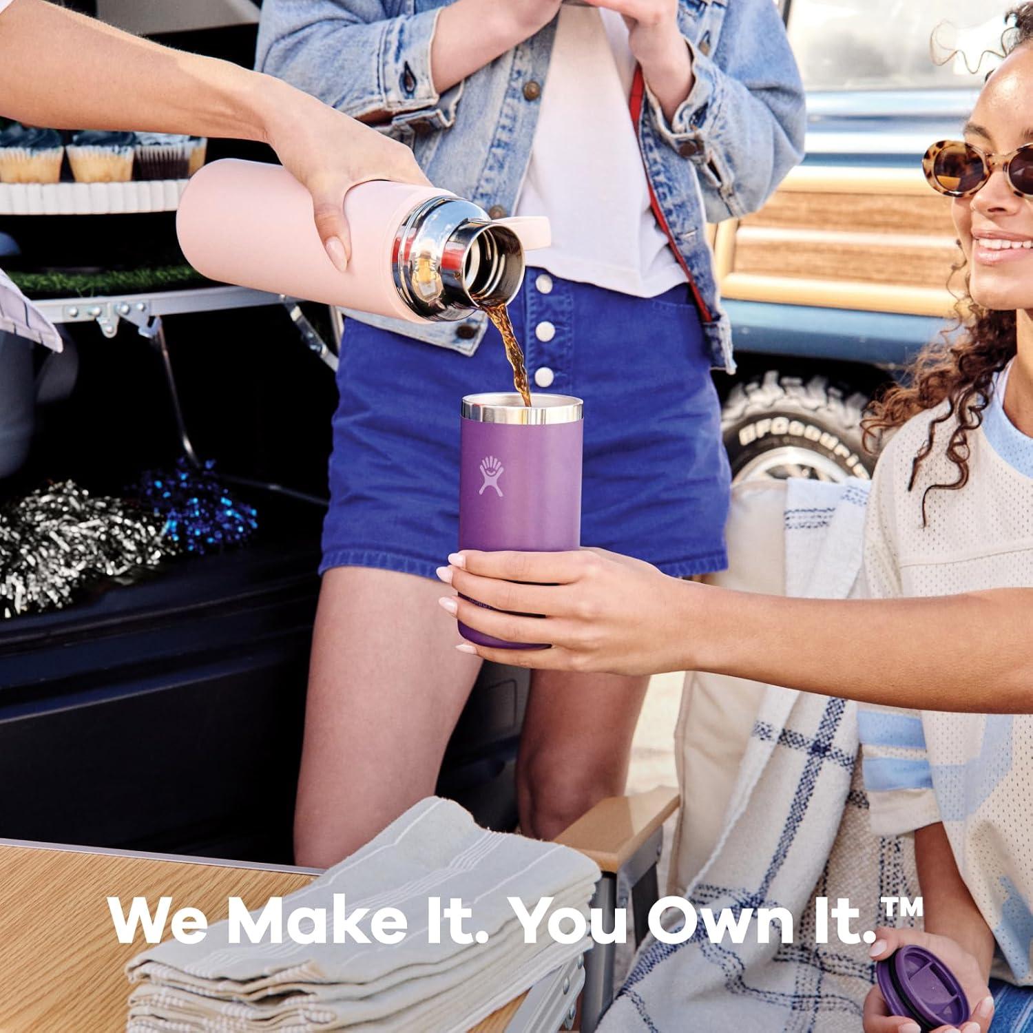 imageHydro Flask Travel Coffee Cup Insulated Stainless Steel NonSpill Leak Proof ToGo Tumbler 16 Oz Mermaid GreenBEACHPLUM PURPLE
