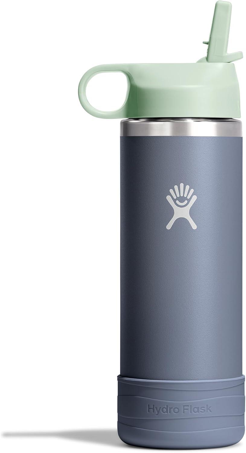 imageHydro Flask Kids Water Bottle for School Stainless Steel and Insulated with Straw Cap 12 Oz World of Eric Carle Caterpillar YellowKOALA