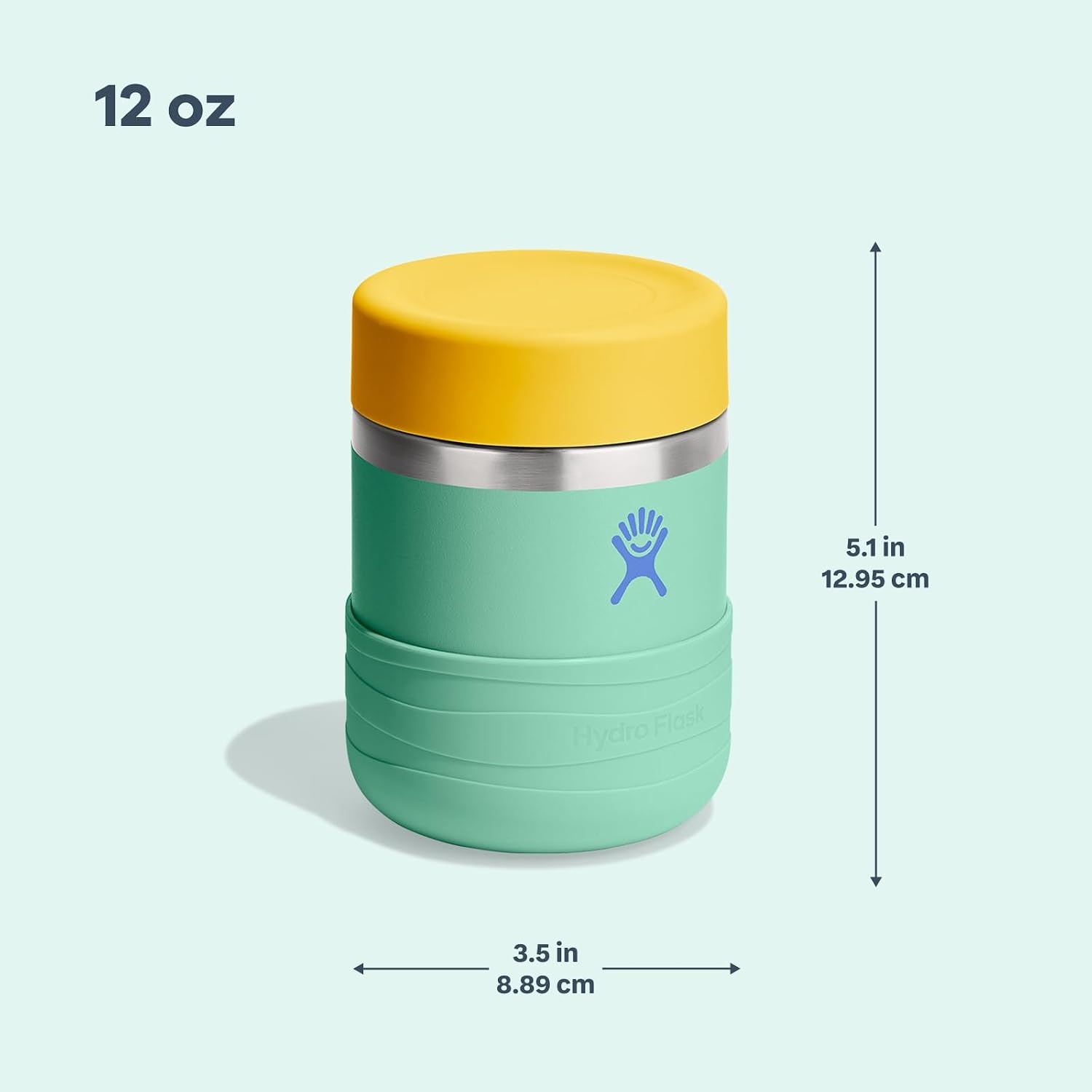 image:imageHydro Flask Insulated Food Container Snack Container for Kids and Lunch Box 12 Oz Food Jar in Cloud PinkSEEDLING GREEN