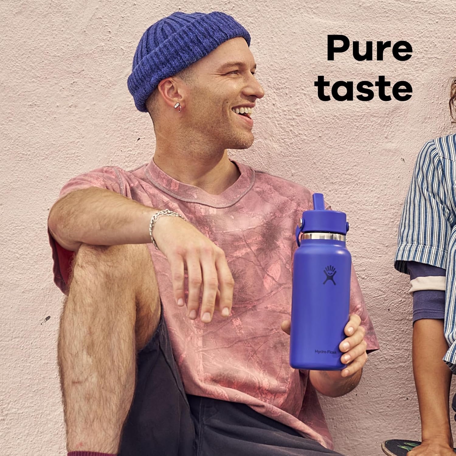 image:imageHydro Flask Water Bottle Insulated Stainless Steel Wide Straw Lid Non Spill Leakproof in 40 Oz Utopia PurpleSUPERNOVA PURPLE