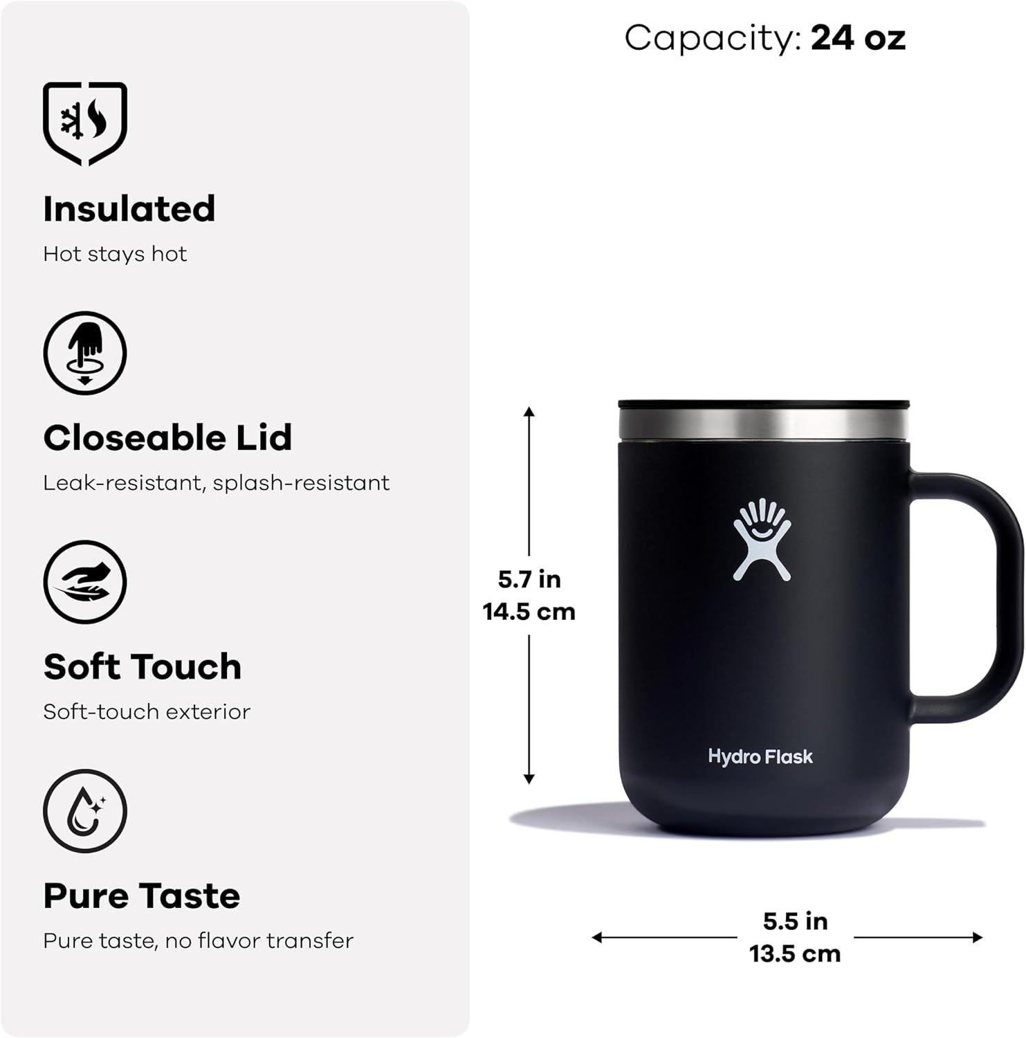 image:imageHydro Flask Coffee Mug Insulated Stainless Steel Non Spill Leak Resistant Travel Mug 12 Oz Deep TealCapri Blue