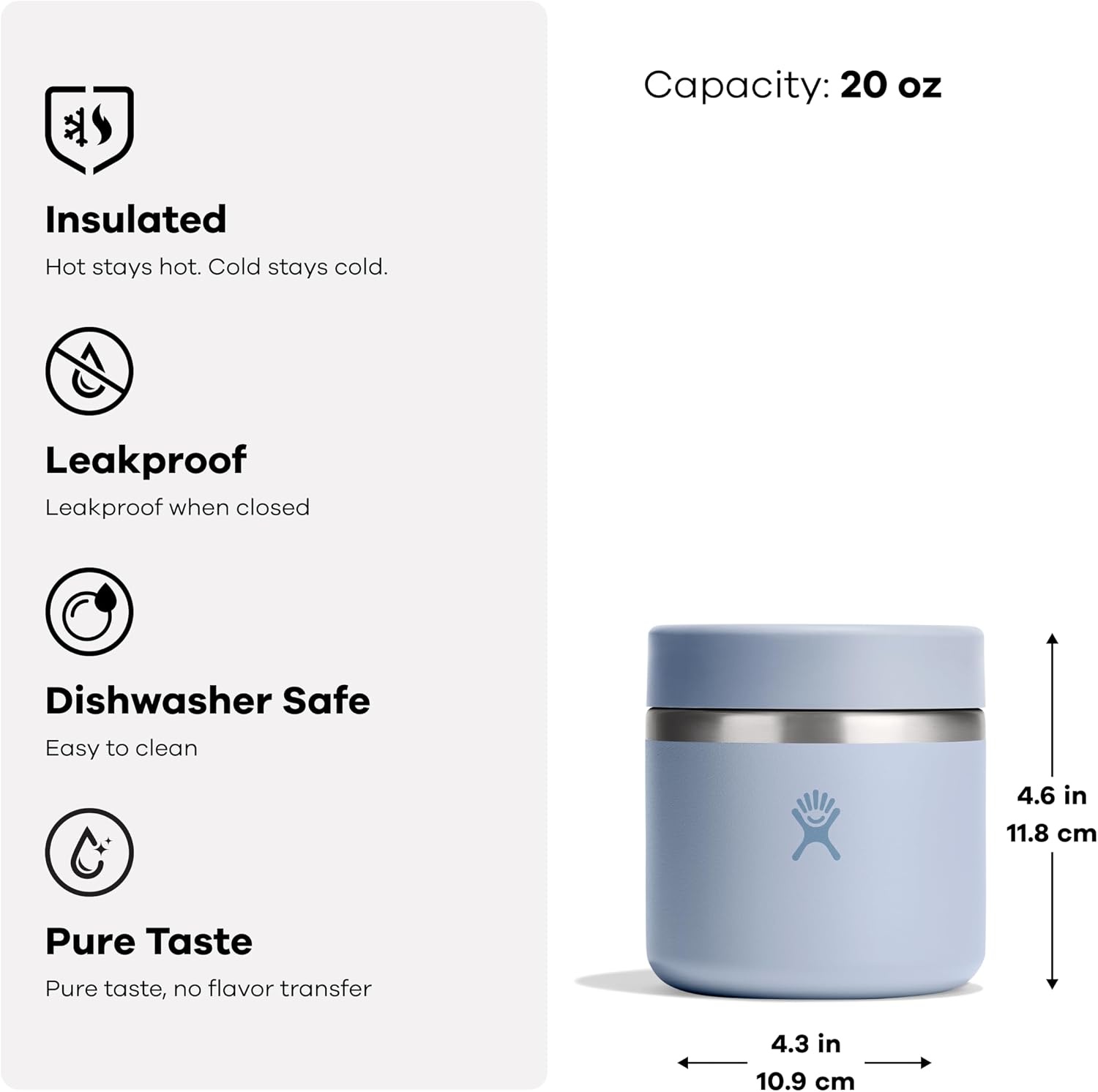 image:imageHydro Flask Food Jar Insulated Stainless Steel Snack Travel Container for Hot Food Lunch amp Soup 12 Oz Deep TealBirch