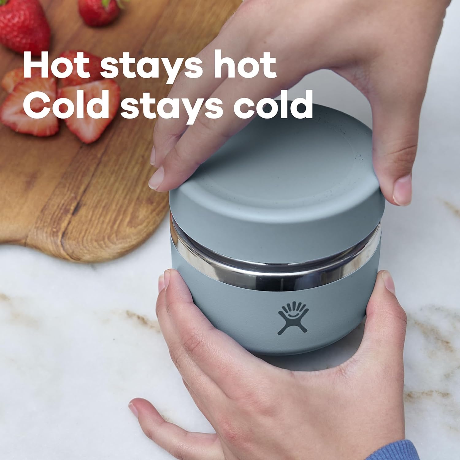 image:imageHydro Flask Food Jar Insulated Stainless Steel Snack Travel Container for Hot Food Lunch amp Soup 12 Oz Deep TealShale Gray