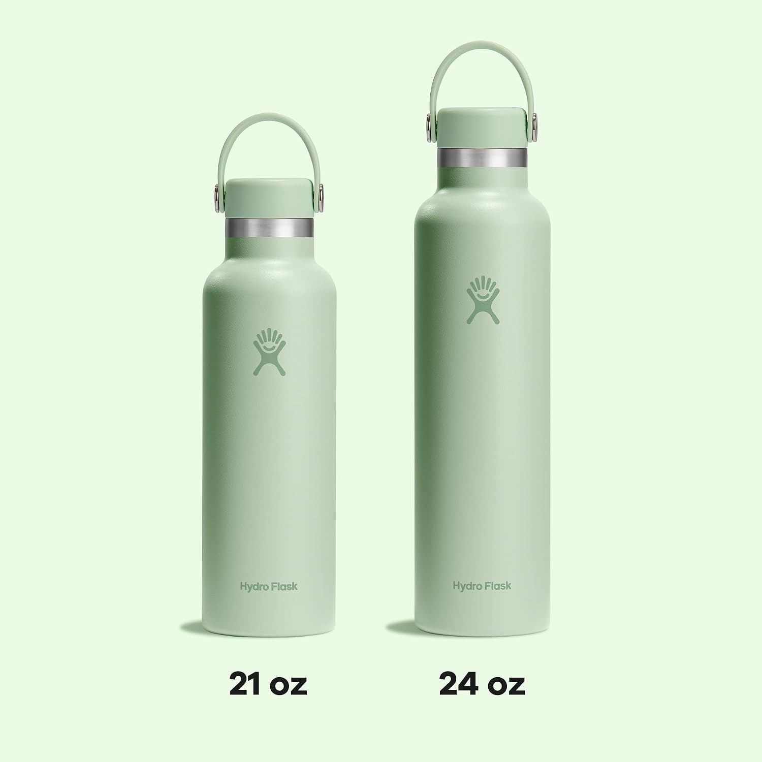image:imageHydro Flask Water Bottle Insulated Stainless Steel Non Spill Leakproof in 24 Oz Deep TealAloe Green