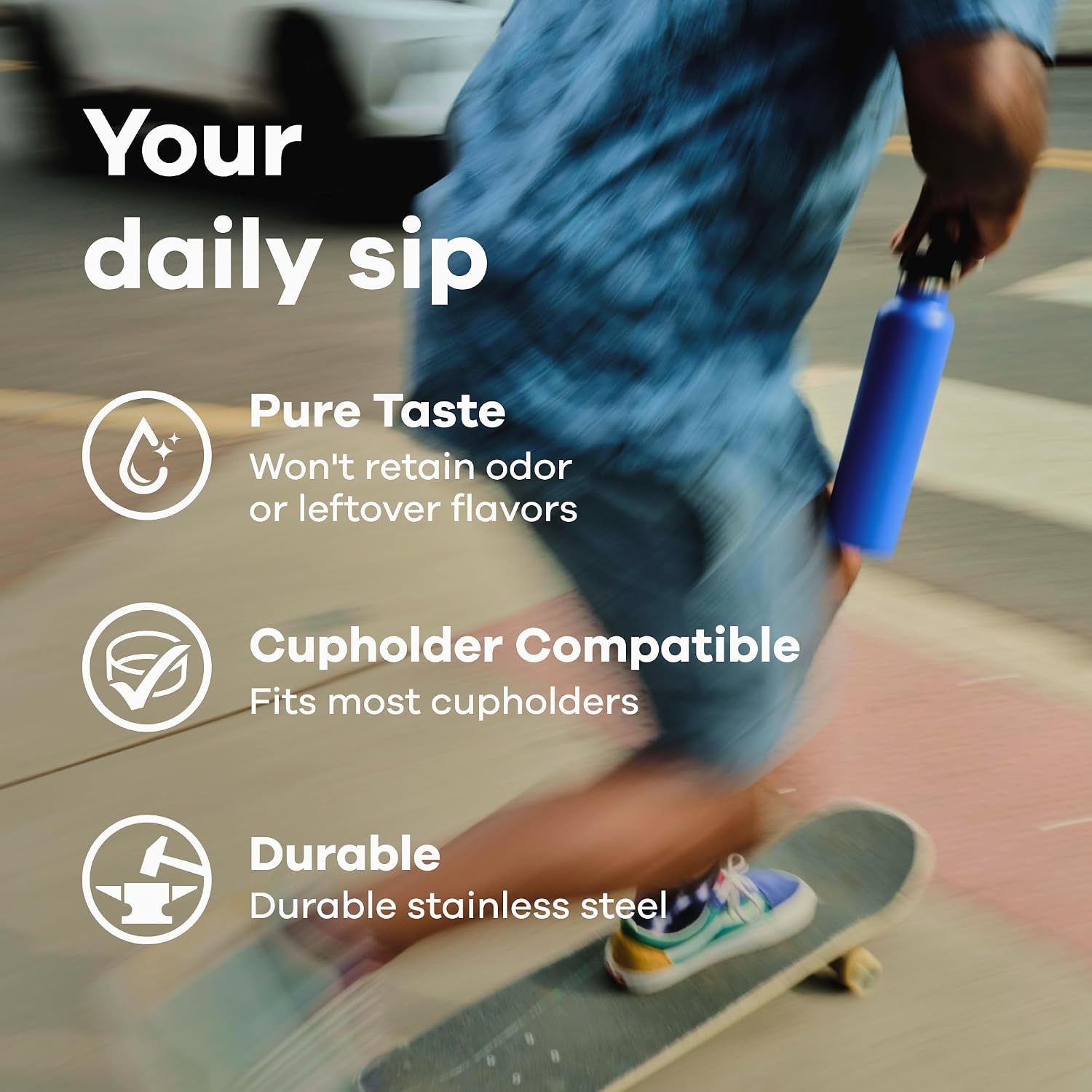 image:imageHydro Flask Water Bottle Insulated Stainless Steel Non Spill Leakproof in 24 Oz Deep TealSurf