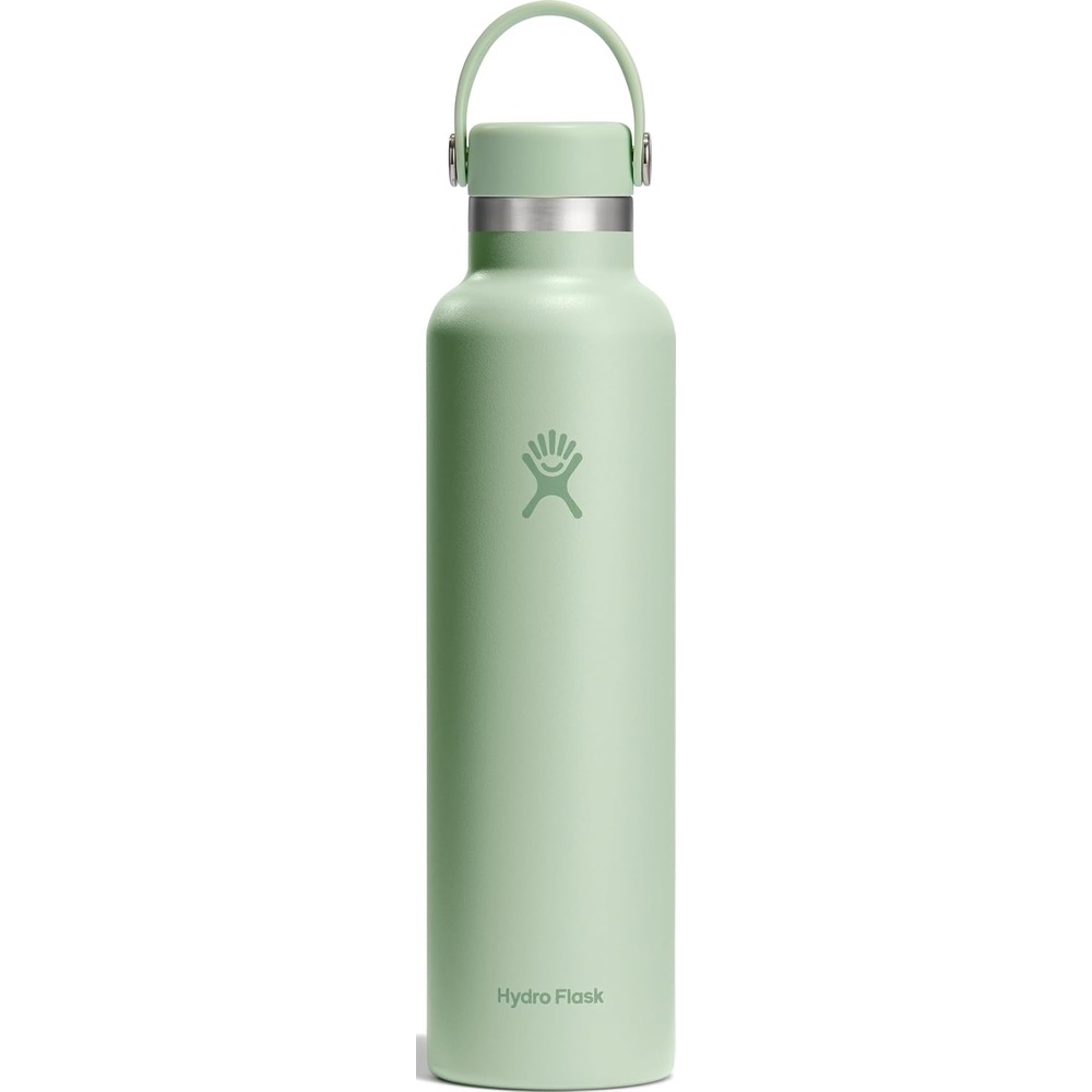 image:imageHydro Flask Water Bottle Insulated Stainless Steel Non Spill Leakproof in 24 Oz Deep TealAloe Green