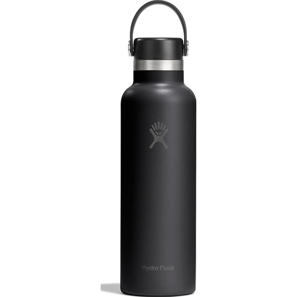 image:imageHydro Flask Water Bottle Insulated Stainless Steel Non Spill Leakproof in 24 Oz Deep TealBlack