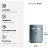 Hydro Flask Food Jar – Insulated Stainless Steel, Snack Travel Container for Hot Food, Lunch, & Soup 12 Oz Deep Teal(Oat)