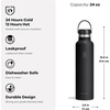 Hydro Flask Water Bottle – Insulated Stainless Steel – Non Spill, Leakproof in 24 Oz Deep Teal(Capri Blue)