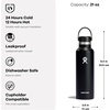 Hydro Flask Water Bottle – Insulated Stainless Steel – Non Spill, Leakproof in 24 Oz Deep Teal(Coconut)