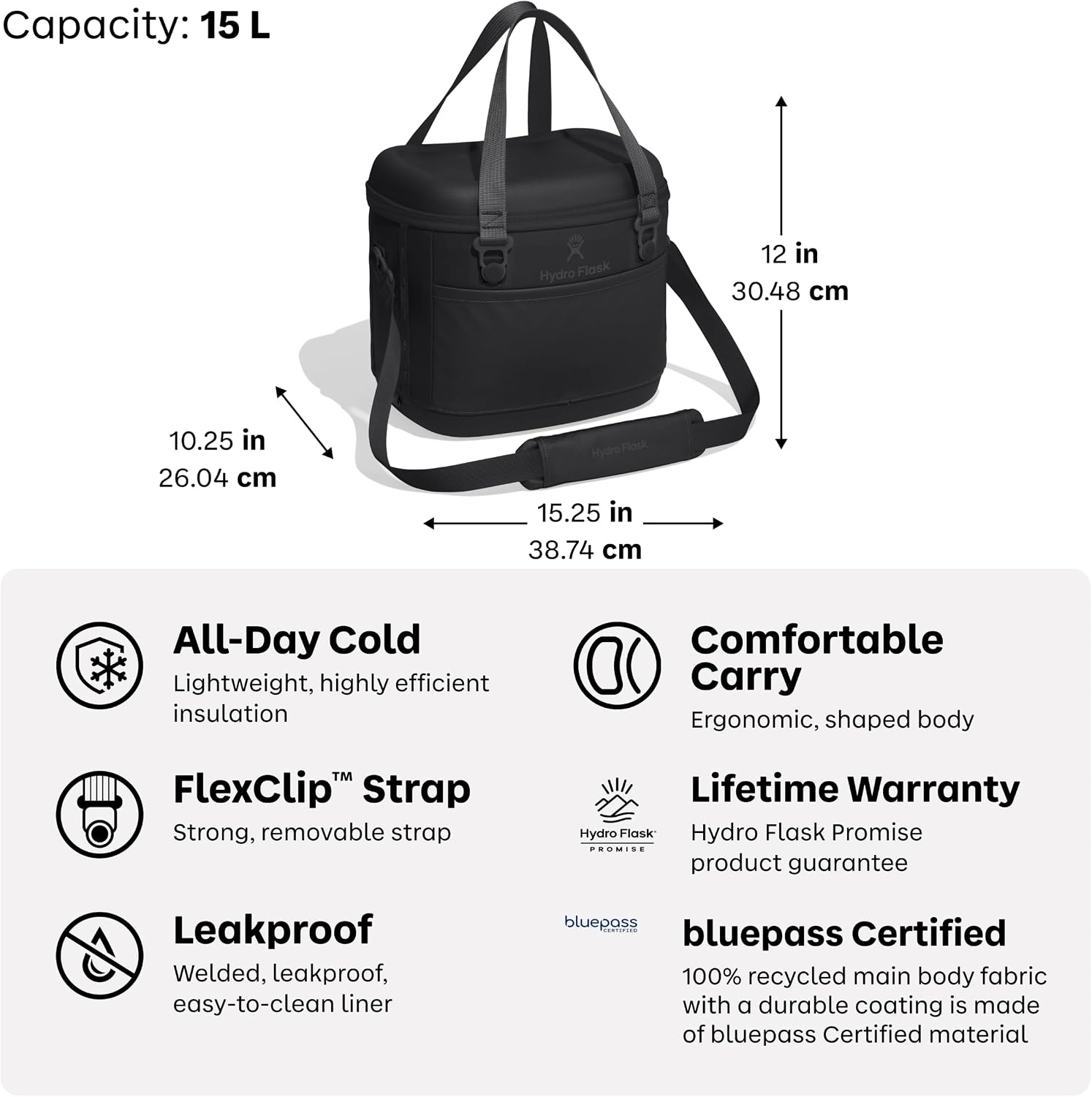 image:imageHydro Flask Carryout Cooler Insulated Portable Soft Cooler 30 L Palmer GreenCAPRI BLUE