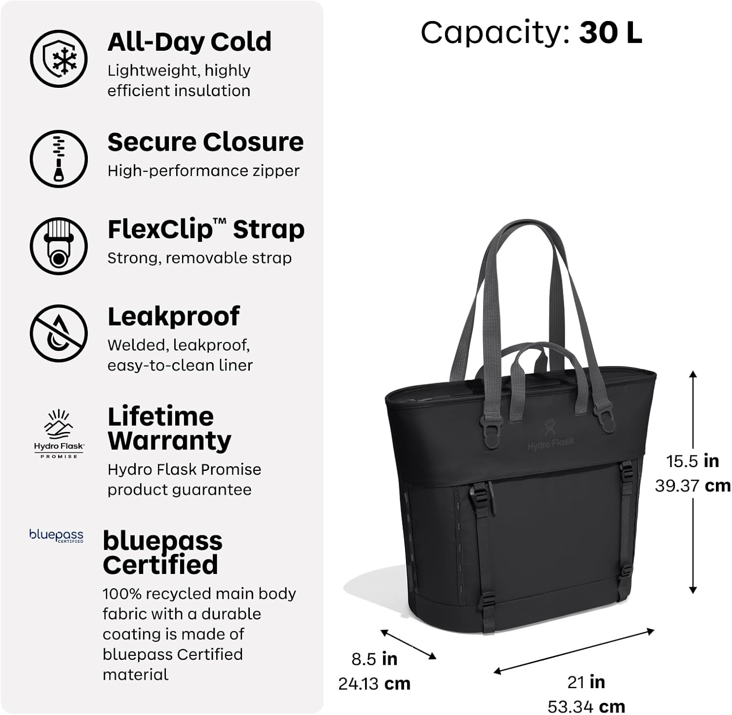 image:imageHydro Flask Carryout Tote Insulated Tote Bag 10 L Capacity in Woodland CamoHarbor Blue