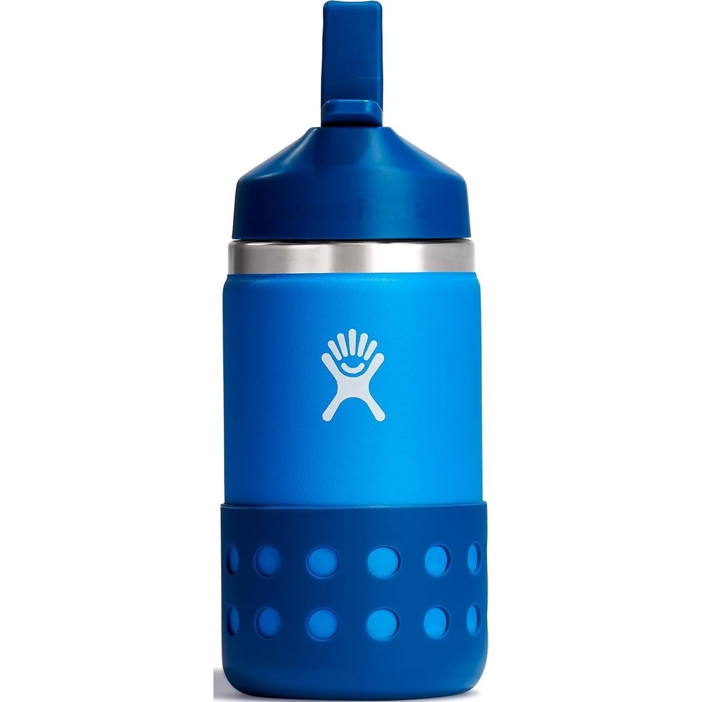 image:imageHydro Flask Kids Water Bottle for School Stainless Steel and Insulated with Straw Cap 12 Oz in Blossom PinkLake