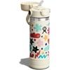 Hydro Flask Kids Water Bottle for School – Stainless Steel and Insulated with Covered Straw Cap – 18 Oz in Daydream White
