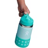 Hydro Flask Kids Water Bottle for School – Stainless Steel and Insulated with Straw Cap – 12 Oz in Blossom Pink(Dew Blue)