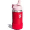 Hydro Flask Kids Water Bottle for School – Stainless Steel and Insulated with Straw Cap – 12 Oz in Blossom Pink(Goji Red)