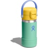 Hydro Flask Kids Water Bottle for School – Stainless Steel and Insulated with Straw Cap – 12 Oz in Blossom Pink(Mermaid Green)