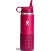 Hydro Flask Kids Water Bottle for School – Stainless Steel and Insulated with Straw Cap – 12 Oz in Blossom Pink(Peony)