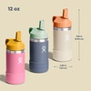 Hydro Flask Kids Water Bottle for School – Stainless Steel and Insulated with Straw Cap – 12 Oz in Blossom Pink(SEASPRAY)
