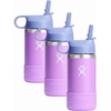 Hydro Flask Kids Water Bottle for School – Stainless Steel and Insulated with Straw Cap – 12 Oz in Blossom Pink(ANEMONE)
