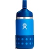 Hydro Flask Kids Water Bottle for School – Stainless Steel and Insulated with Straw Cap – 12 Oz in Blossom Pink(Lake)