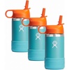 Hydro Flask Kids Water Bottle for School – Stainless Steel and Insulated with Straw Cap – 12 Oz in Blossom Pink(SEASPRAY)