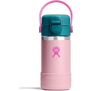 Hydro Flask Kids Water Bottle for School – Stainless Steel and Insulated with Straw Cap – 12 Oz in Blossom Pink(Blossom Pink)