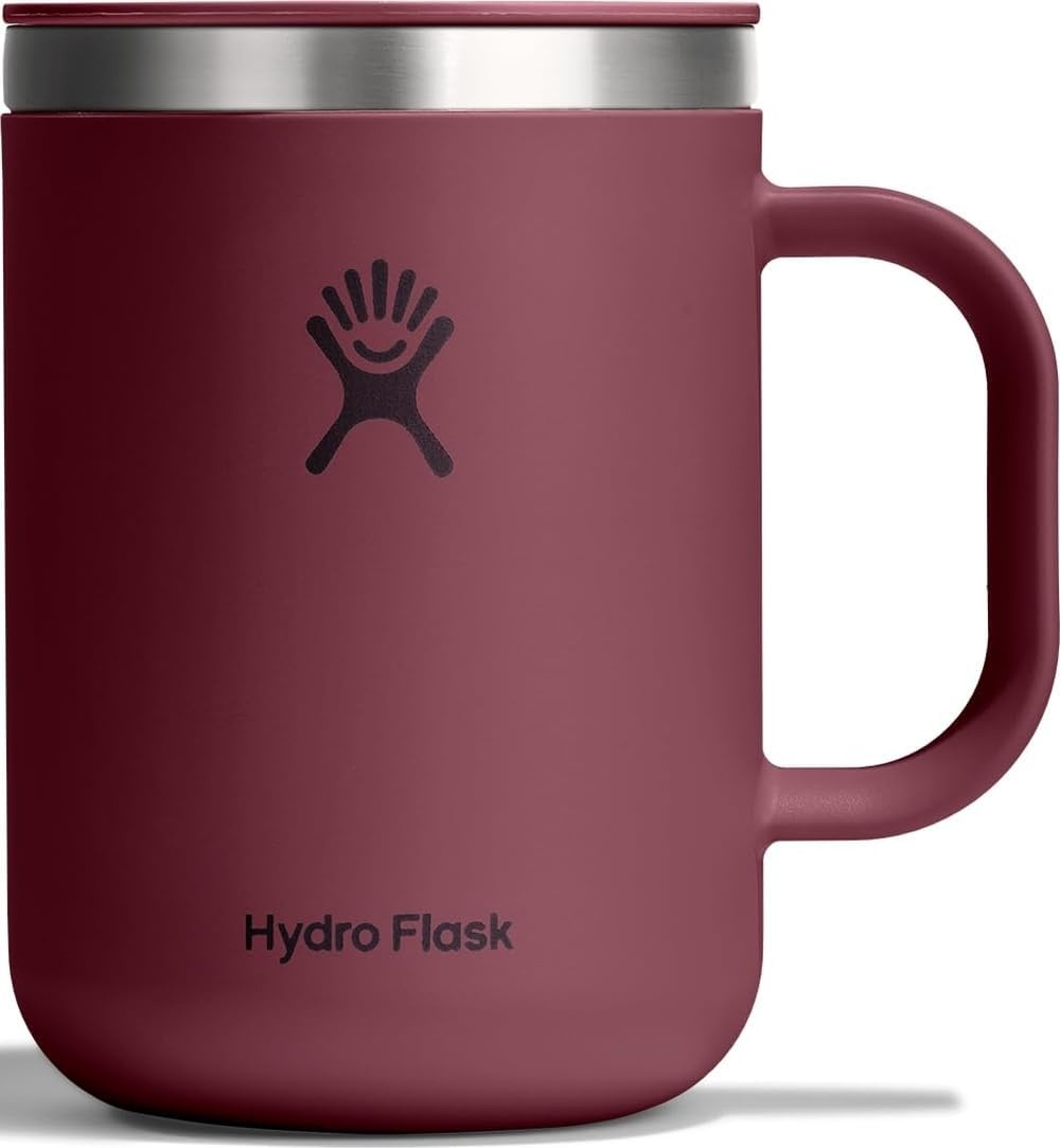 image:imageHydro Flask Coffee Mug Insulated Stainless Steel Non Spill Leak Resistant Travel Mug 24 Oz Palmer GreenBurgundy