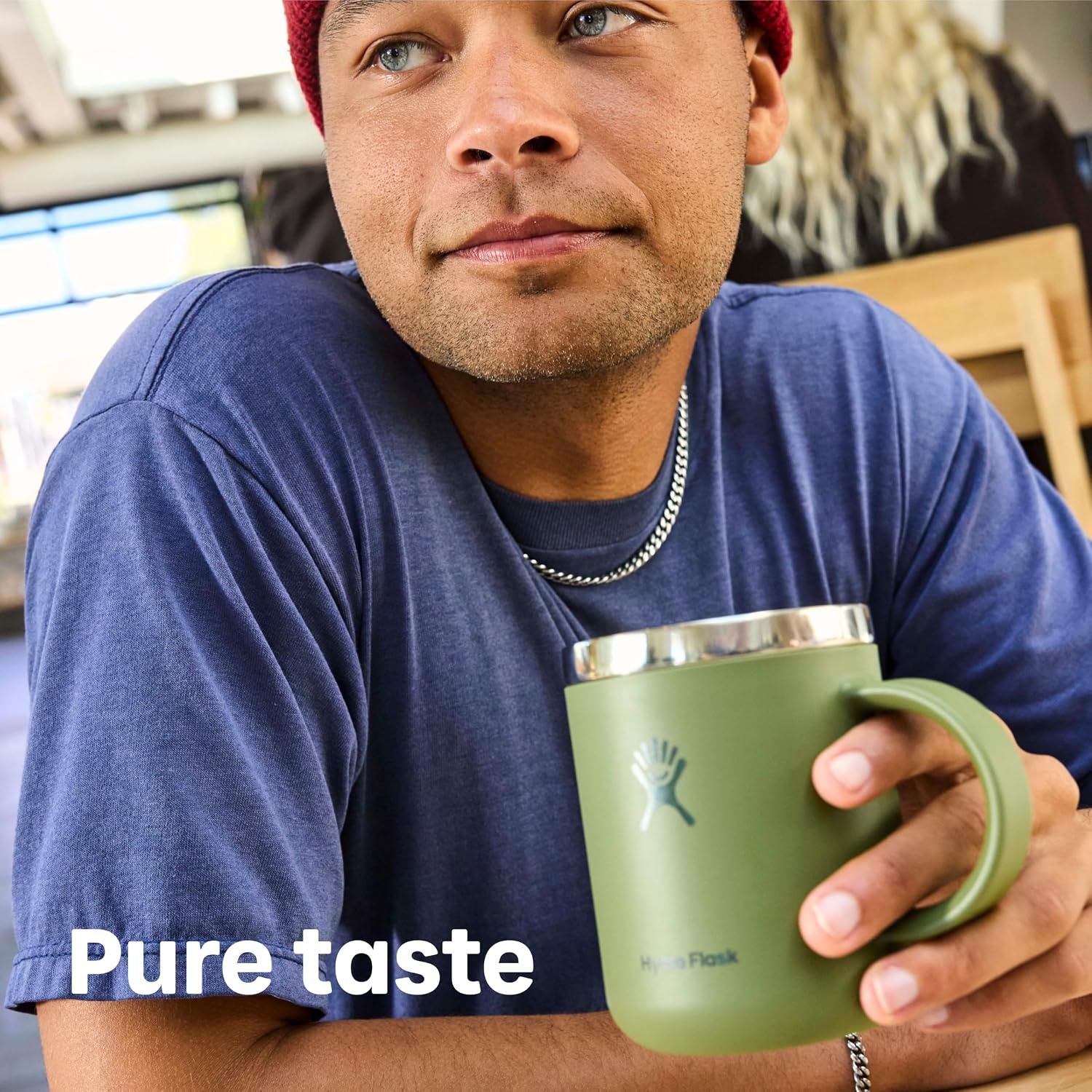 image:imageHydro Flask Coffee Mug Insulated Stainless Steel Non Spill Leak Resistant Travel Mug 24 Oz Palmer GreenDeep Teal
