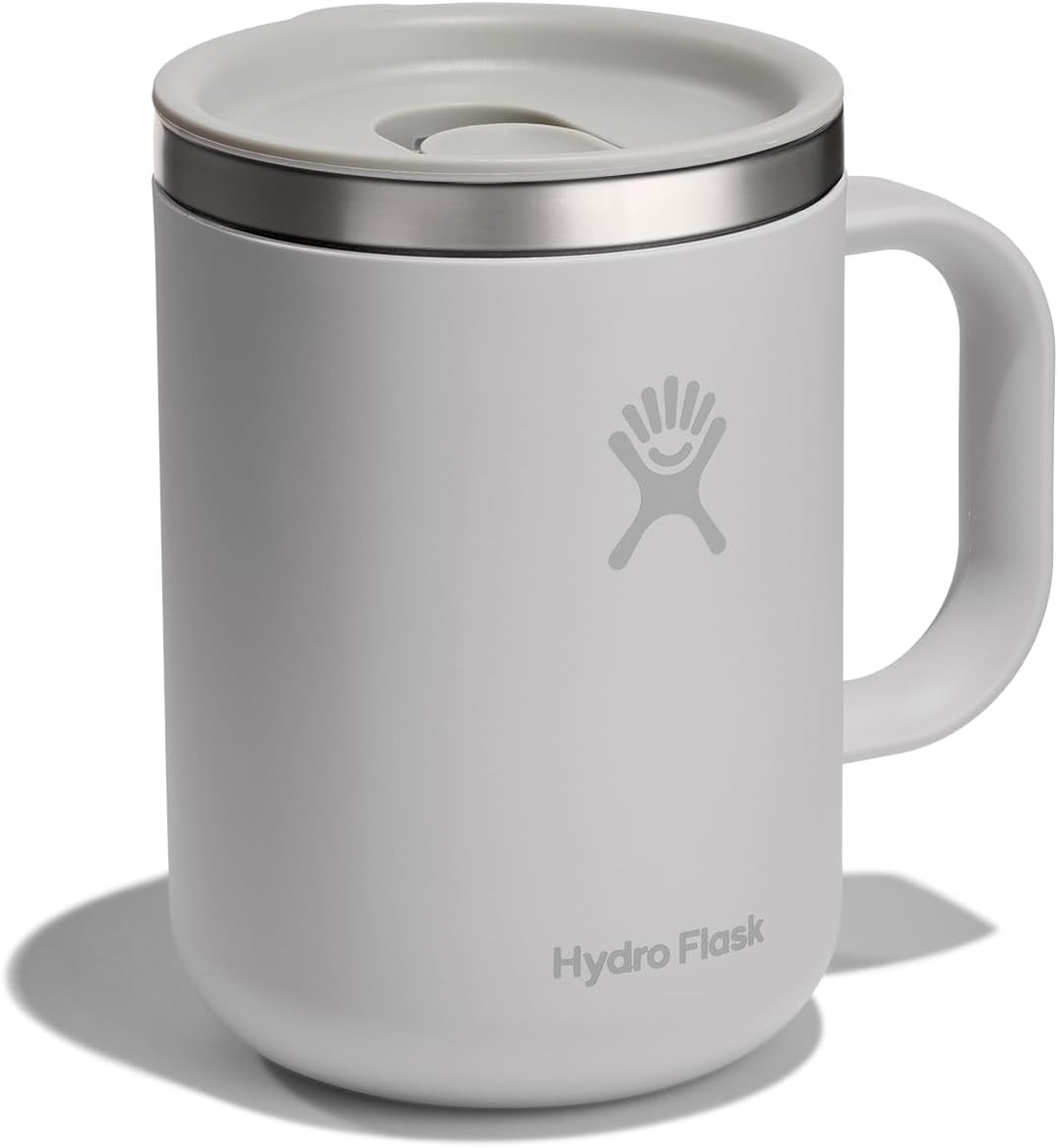 image:imageHydro Flask Coffee Mug Insulated Stainless Steel Non Spill Leak Resistant Travel Mug 24 Oz Palmer GreenTonal Birch Gray