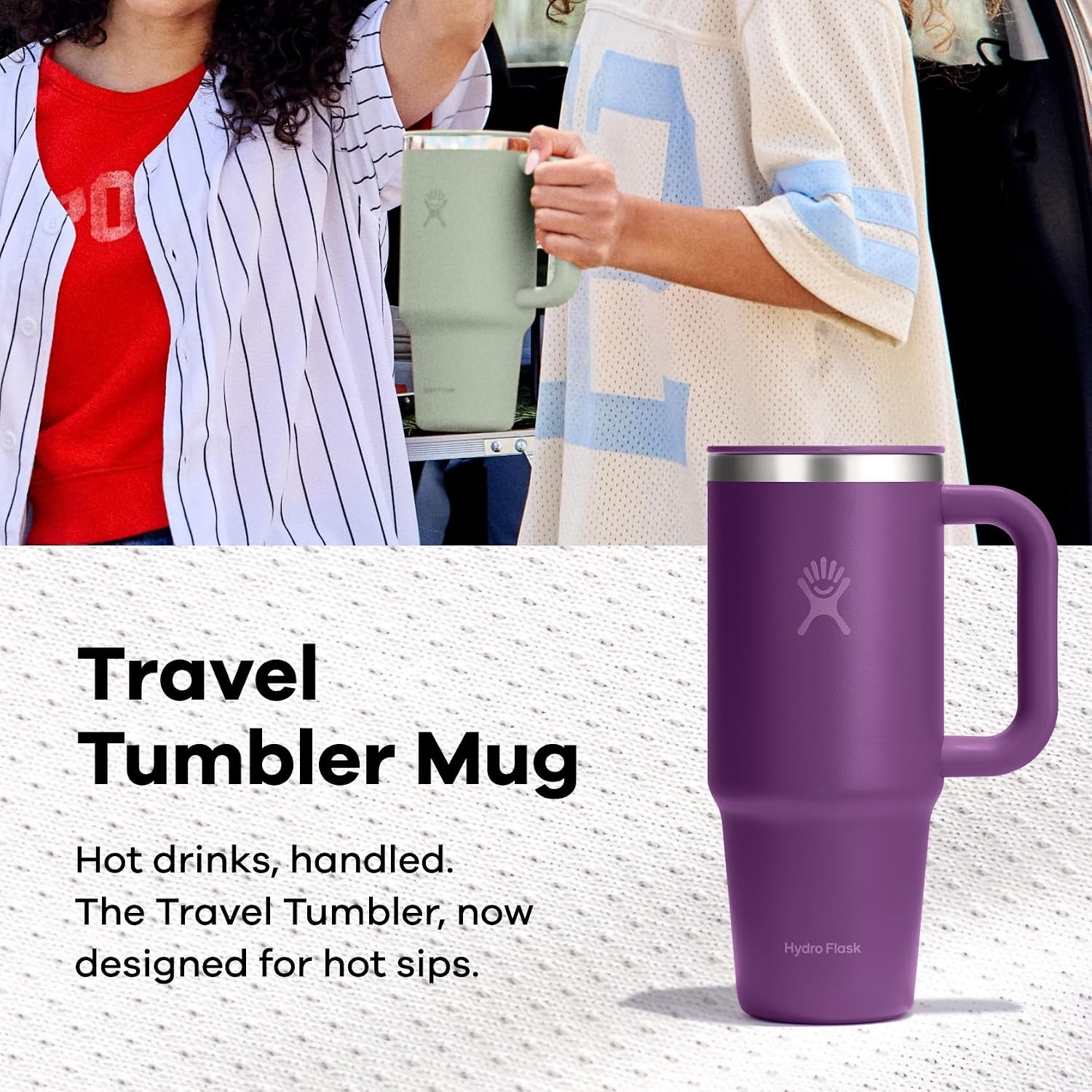 image:imageHydro Flask Coffee Travel Tumbler Mug Insulated Stainless Steel Leak Proof Hot amp Iced Coffee Cup 24 Oz BurgundyUtopia Purple