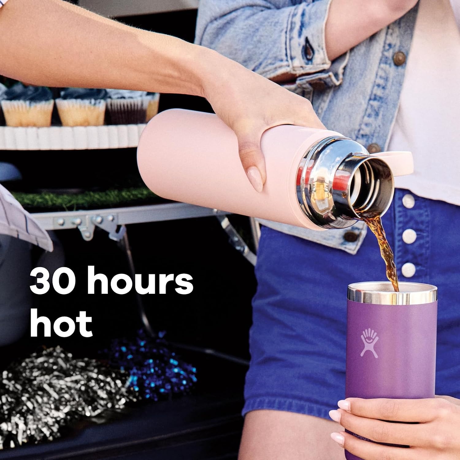 image:imageHydro Flask Hot Flask amp Cup Insulated Stainless Steel Hot Drink Travel Container for Coffee amp Tea 36 Oz Palmer GreenPALMER GREEN