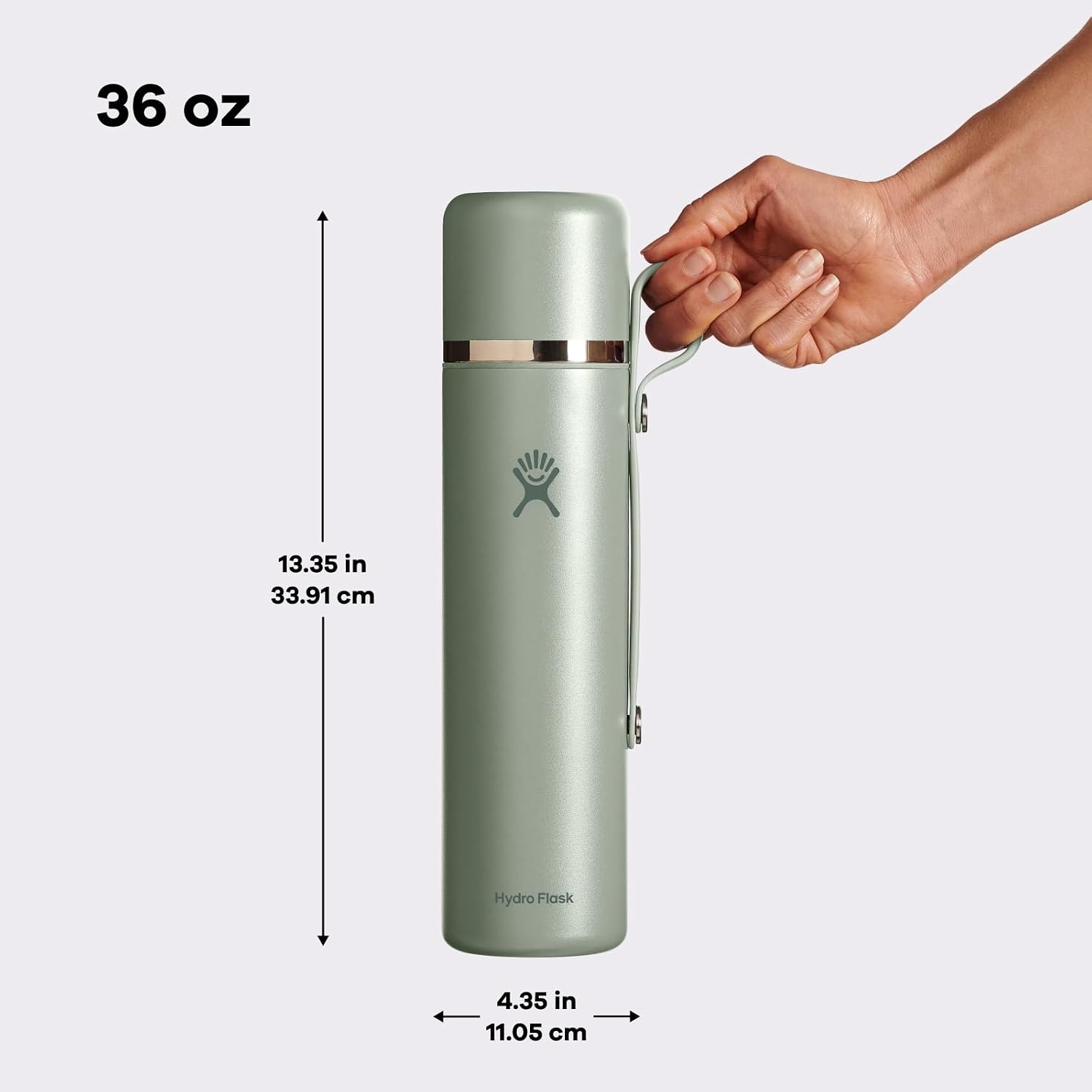 image:imageHydro Flask Hot Flask amp Cup Insulated Stainless Steel Hot Drink Travel Container for Coffee amp Tea 36 Oz Palmer GreenPALMER GREEN