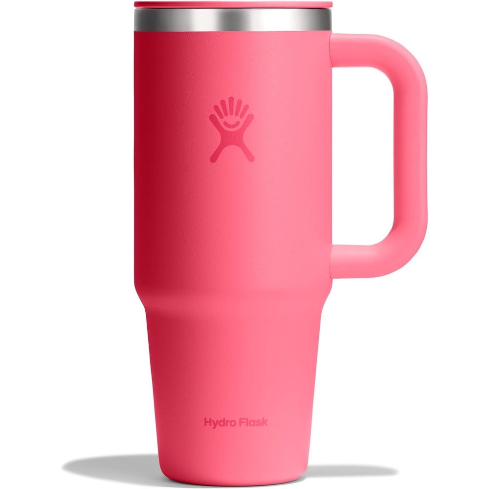image:imageHydro Flask Coffee Travel Tumbler Mug  Insulated Stainless Steel Leak Proof Hot amp Iced Coffee Cup 24 Oz BurgundyPopstar Pink