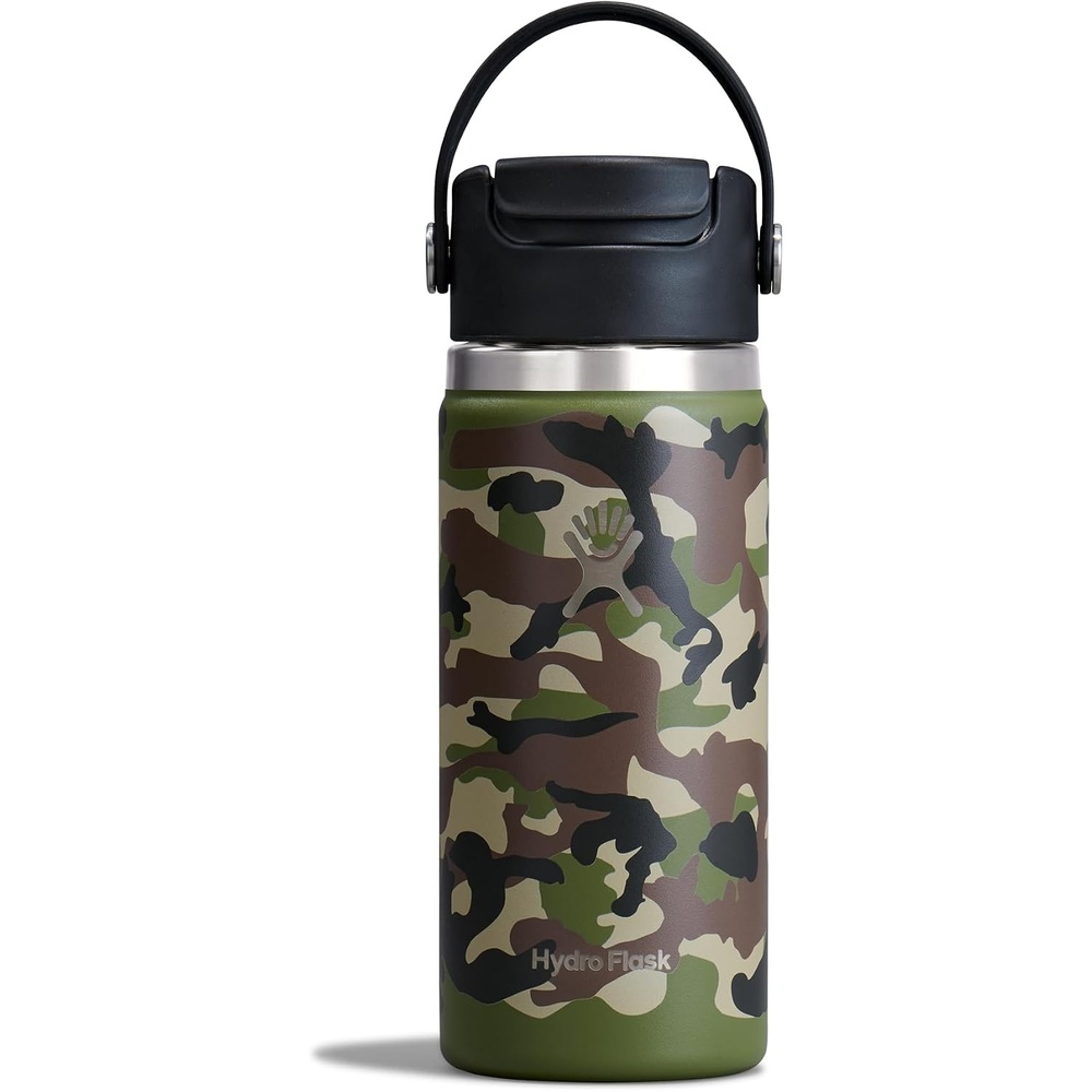 image:imageHydro Flask Flip Sip Coffee Tumbler Mug Insulated Stainless Steel Non Spill Leak Proof Travel Coffee Cup 16 Oz Woodland Camo