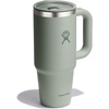 Hydro Flask Coffee Travel Tumbler Mug – Insulated Stainless Steel, Leak Proof Hot & Iced Coffee Cup 24 Oz Burgundy(Agave Green)