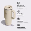 Hydro Flask Coffee Travel Tumbler Mug – Insulated Stainless Steel, Leak Proof Hot & Iced Coffee Cup 24 Oz Burgundy(Birch Gray)