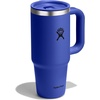 Hydro Flask Coffee Travel Tumbler Mug – Insulated Stainless Steel, Leak Proof Hot & Iced Coffee Cup 24 Oz Burgundy(Capri Blue)