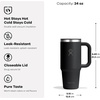 Hydro Flask Coffee Travel Tumbler Mug – Insulated Stainless Steel, Leak Proof Hot & Iced Coffee Cup 24 Oz Burgundy(Capri Blue)