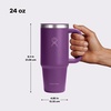 Hydro Flask Coffee Travel Tumbler Mug – Insulated Stainless Steel, Leak Proof Hot & Iced Coffee Cup 24 Oz Burgundy(Oat)