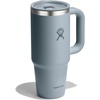 Hydro Flask Coffee Travel Tumbler Mug – Insulated Stainless Steel, Leak Proof Hot & Iced Coffee Cup 24 Oz Burgundy(Shale Gray)