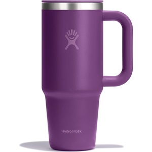 Hydro Flask Coffee Travel Tumbler Mug – Insulated Stainless Steel, Leak Proof Hot & Iced Coffee Cup 24 Oz Burgundy(Beachplum Purple)