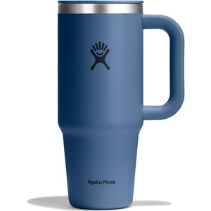 Hydro Flask Coffee Travel Tumbler Mug – Insulated Stainless Steel, Leak Proof Hot & Iced Coffee Cup 24 Oz Burgundy(Harbor Blue)