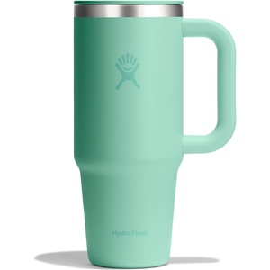 Hydro Flask Coffee Travel Tumbler Mug – Insulated Stainless Steel, Leak Proof Hot & Iced Coffee Cup 24 Oz Burgundy(Mermaid Green)