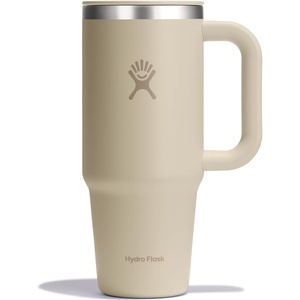 Hydro Flask Coffee Travel Tumbler Mug – Insulated Stainless Steel, Leak Proof Hot & Iced Coffee Cup 24 Oz Burgundy(Oat)