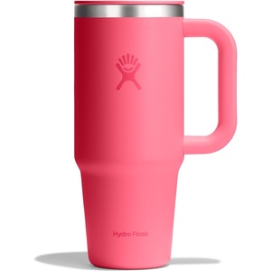 Hydro Flask Coffee Travel Tumbler Mug – Insulated Stainless Steel, Leak Proof Hot & Iced Coffee Cup 24 Oz Burgundy(Popstar Pink)