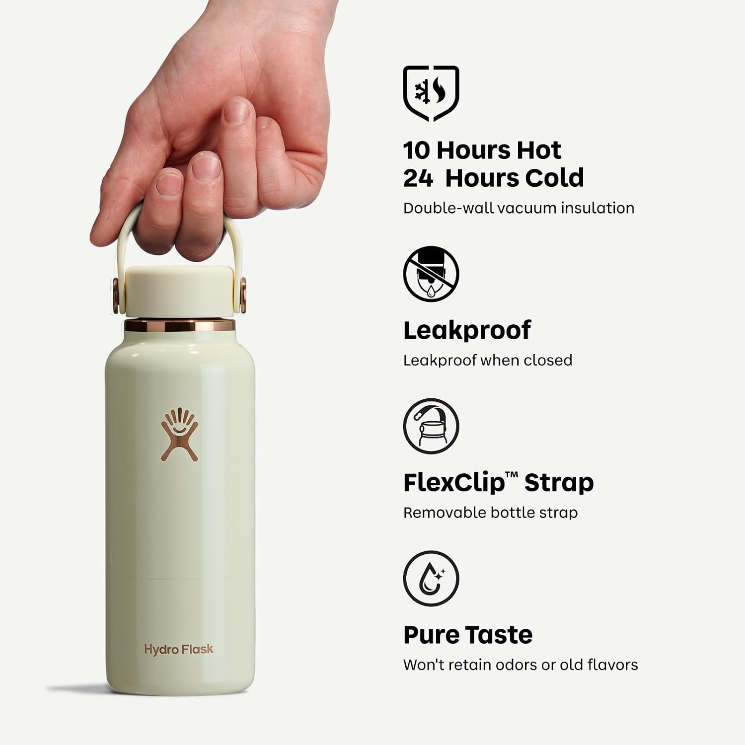 image:imageHydro Flask Burgundy Micro Hydro Bottle 200 ml 1 EAGloss Ivory