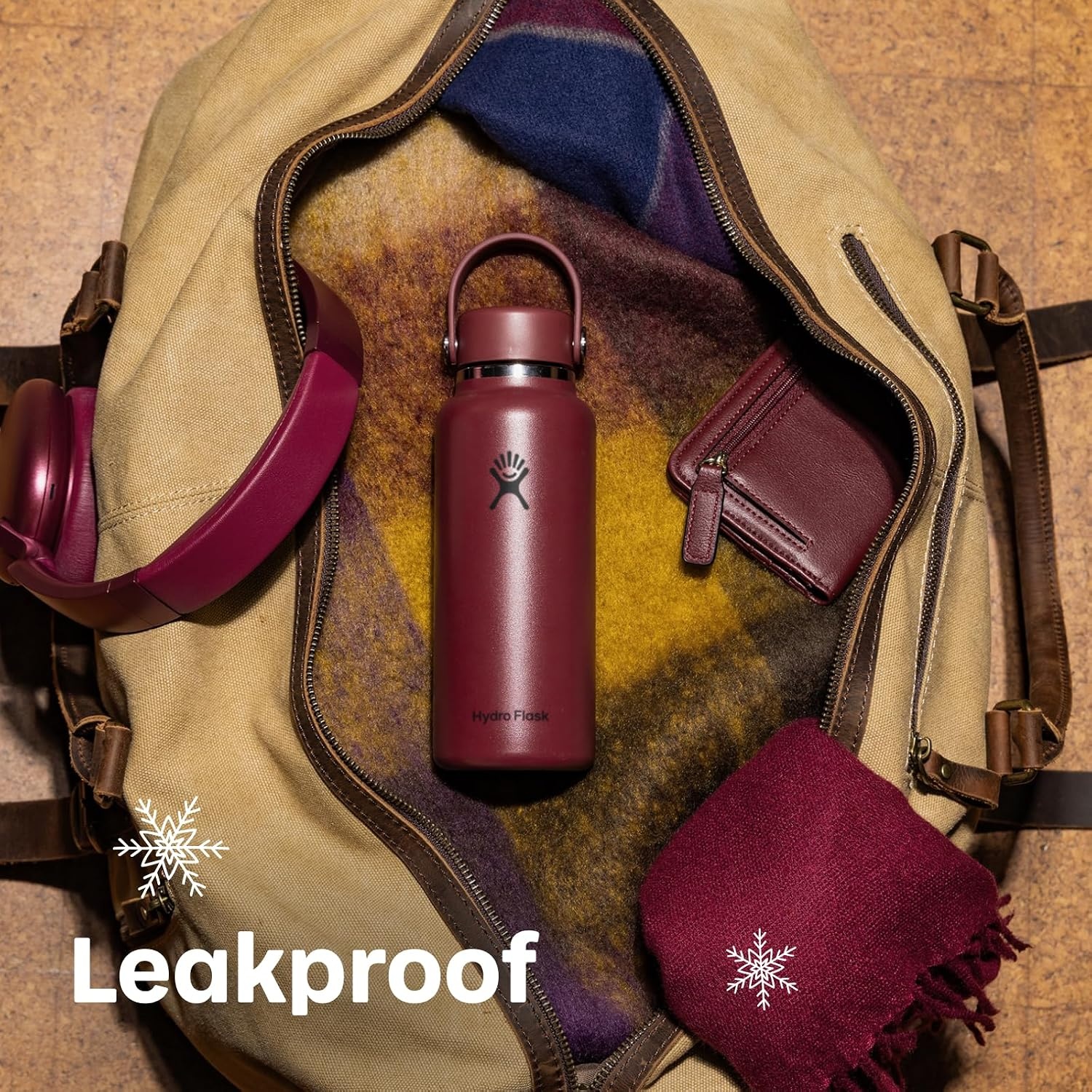 image:imageHydro Flask Burgundy Micro Hydro Bottle 200 ml 1 EAGloss Winterberry