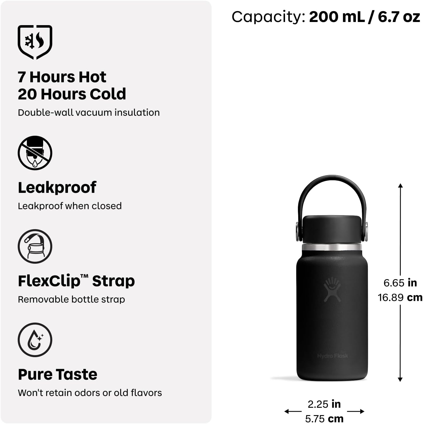 image:imageHydro Flask Burgundy Micro Hydro Bottle 200 ml 1 EAUtopia Purple